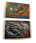 GOLD & PLATINUM BARS  0.017 GRAMS IN THE DRAGON DISPLAY CARDS