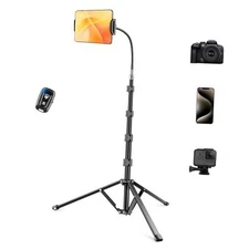  Heavy Duty Tablet Tripod Stand, 81" Tall Tripod Floor Stand with 81 inch Black