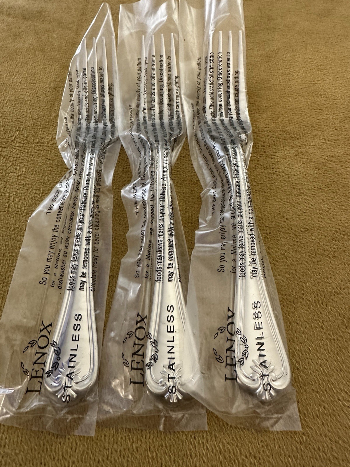 (3) Lenox BUTLERS GOURMET Stainless Flatware 18/8 SALAD FORK