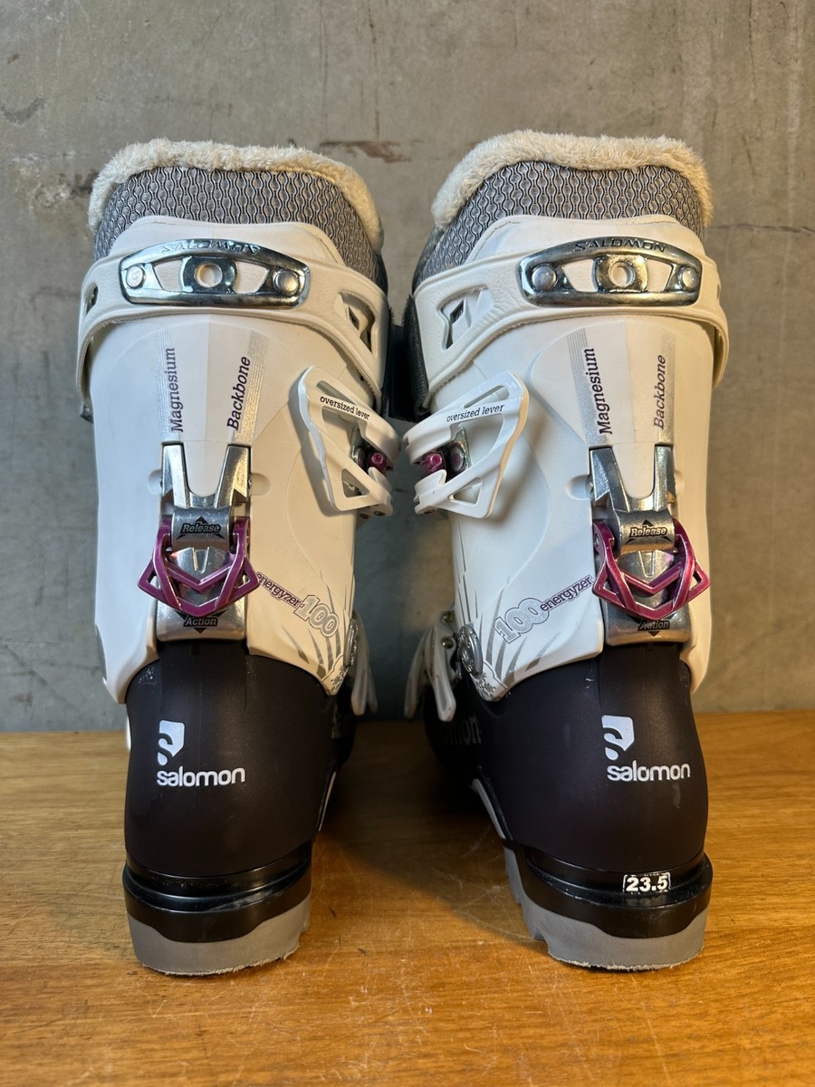 Salomon Quest 100 W Women's Ski Boots Size 23.5 White Purple