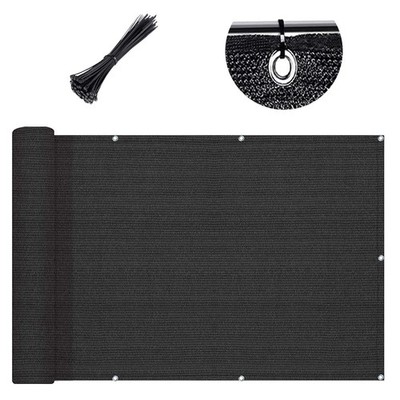 SUNLAX 3'x10' Black Balcony Privacy Screen Fence 0 3' x 1 0', 