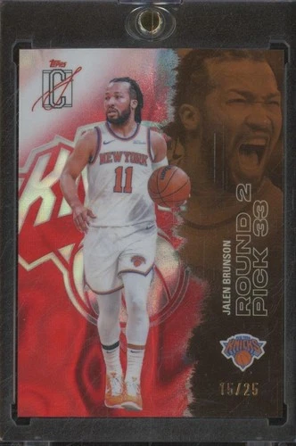 2025-26 Topps Signature Class JALEN BRUNSON #58 Red Lava Refractor /25 JA1