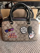 Coach Disney Villain Patches Rowan Women's Satchel Bag - Khaki Multi CC149