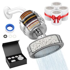 Hard Water Filter Showerhead,5 Replaceable 20 3 Stage Shower Filter for Hard ...