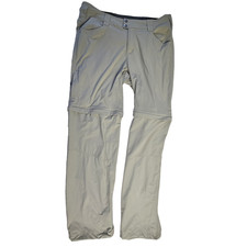 Women  s Columbia Omni-Shield Convertible Softshell Hiking Pants 16 Long Khaki