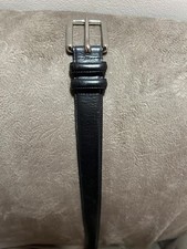 Polo Ralph Lauren black dress belt Italian saddle leather 2110295-001/ Sz42-105