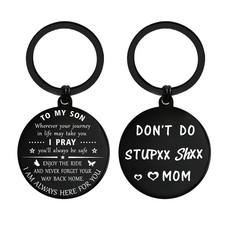 Teen Son Gifts from Mom, Grown Son Keychain for Birthday Christmas Fathers Da...