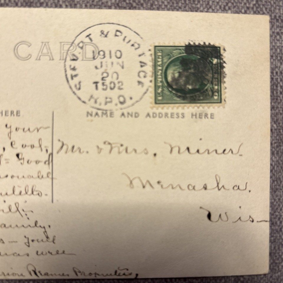 Montello WI Hotel On The Hill People posing Resort Lodge Postcard ...