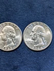 1962, 1964 Washington Silver Quarters, set of two