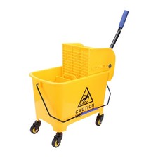 Mop Bucket 20L Side Press Wringer Commercial Mop Bucket With Wheels And Hand BL