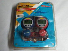ROBINAIR 2-Way Aluminum Manifold Digital Gauge Set with Hoses #43186 - USED