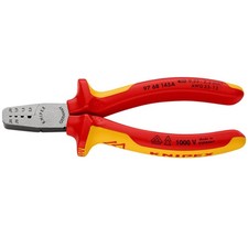 Alicates de prensado KNIPEX VDE para férulas de alambre 145 mm 0,25 a 2,5 mm² - 97 68 145 A