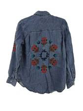 Rails Womens Shirt Embroidered Size Medium