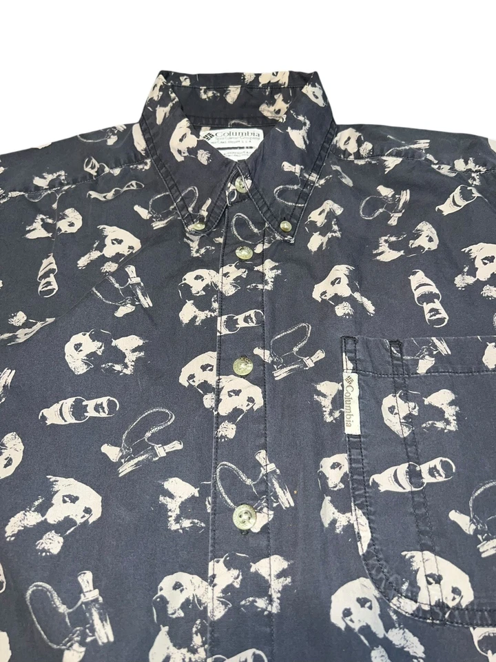 Columbia Men’s Size Large Button Up AOP Dog Hunting Graphic L/S - Image 4 of 4