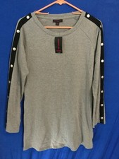 Material Girl Juniors Size Small Embellished Sweatshirt Dress Heather Grey R1