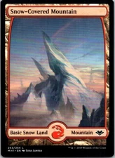 Magic the Gathering Snow-Covered Mountain #253 Full Art Modern Horizons MTG