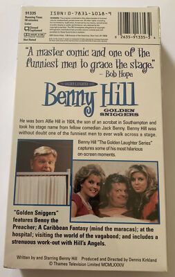 BENNY HILL - GOLDEN SNIGGERS - HBO HOME VIDEO VHS TAPE - SEALED
