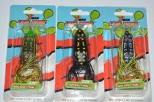 3 lures zman bass hollow body frog leap frogz popping walking 2.25" assortment