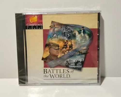 Battles of the World PC CD-ROM 1996 Compton's Softkey New Sealed  Vintage