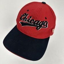 Chicago Illinois Ball Cap Hat Adjustable Baseball Red Black White