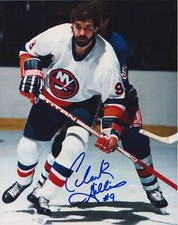 Clark Gillies SIGNED New York NY Islanders SIGNED Stanly Cup HOF 8x10 w COA 