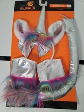 Unicorn Cosplay Costume Halloween Play Dress Up 5 Piece Accessory Set. Fast ship