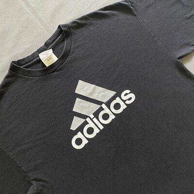 VTG 2000s Adidas T Shirt Mens Large Blaxk Short Sleeve 3