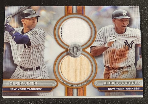 Alex Rodriguez / Derek Jeter [Orange Dual Player] #DR2-JRO 2024 Topps Tribute Dual Relic card