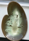 Vintage Frankoma 466 Road Runner Ashtray RARE Green Trinket Dish