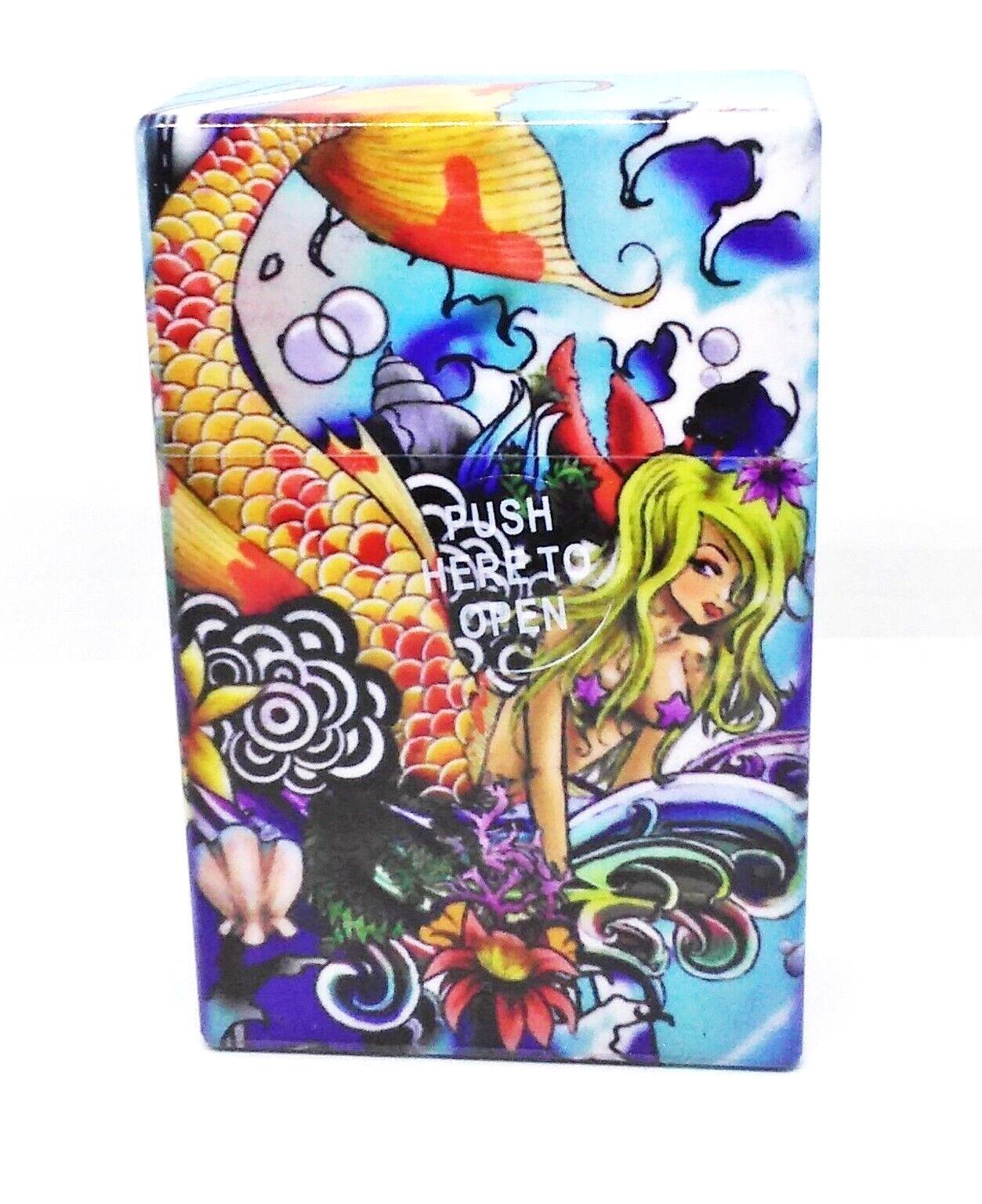 KSI Mermaid King Size Push-Open Cigarette Case with Unique Design
