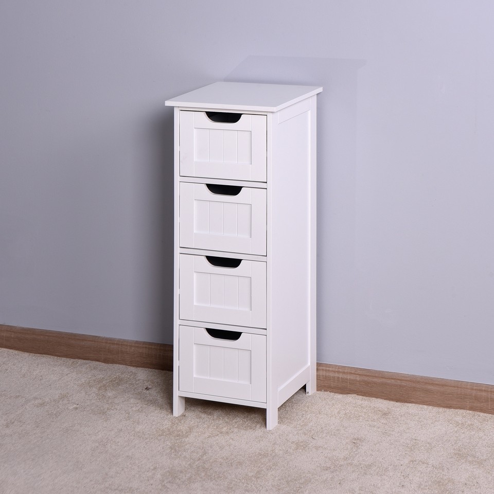 EPOWP White Bathroom Storage Freestanding White eBay