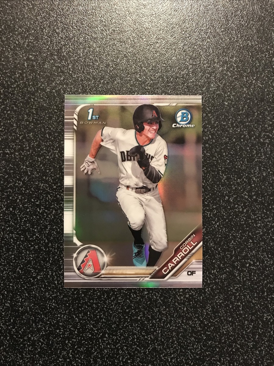 CORBIN CARROLL 2019 1ST Bowman Chrome Draft REFRACTOR RC CARD# BDC 
