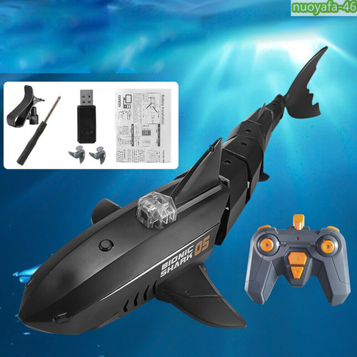 2,4 G RC électrique requin poisson bateau télécommande sous-marin étanche avec appareil photo - Photo 13 sur 26