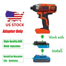 Adapter for Black+Decker 20v MAX (Not 18v) Tools To Use for Hercules 20V Battery