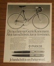 Seltene Werbung PARKER PARKER-15 Füller Raleigh Rennrad Gerrie Knetemann 1979