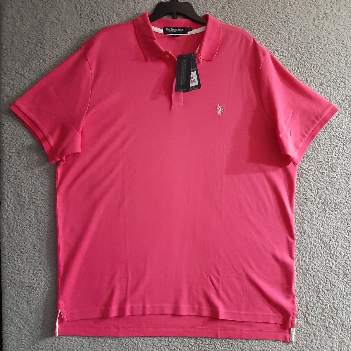 Polo Assn 2XL T-Shirt Tee Short Sleeve Size XXLarge Pink Luxury
