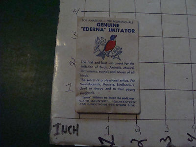 vintage TRICK/GAG/JOKE: 1950's/60's GENUINE ''EDERNA'' IMITATOR 1961 purchased