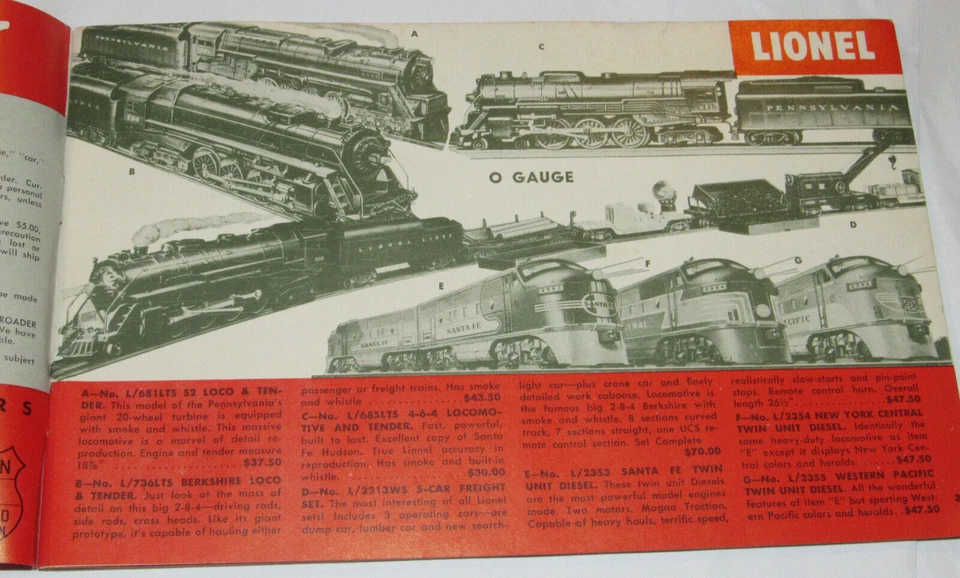 ¡CATÁLOGO MODELO TREN Y ACCESORIOS 1953-54 DE COLECCIÓN! ¡TANQUES/FIGURAS LIONEL/GILBERT/EJÉRCITO! Foto 4 de 4