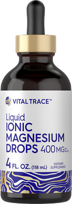 Liquid Ionic Magnesium 400mg | 4 oz | Vegetarian, Gluten Free | by Carlyle