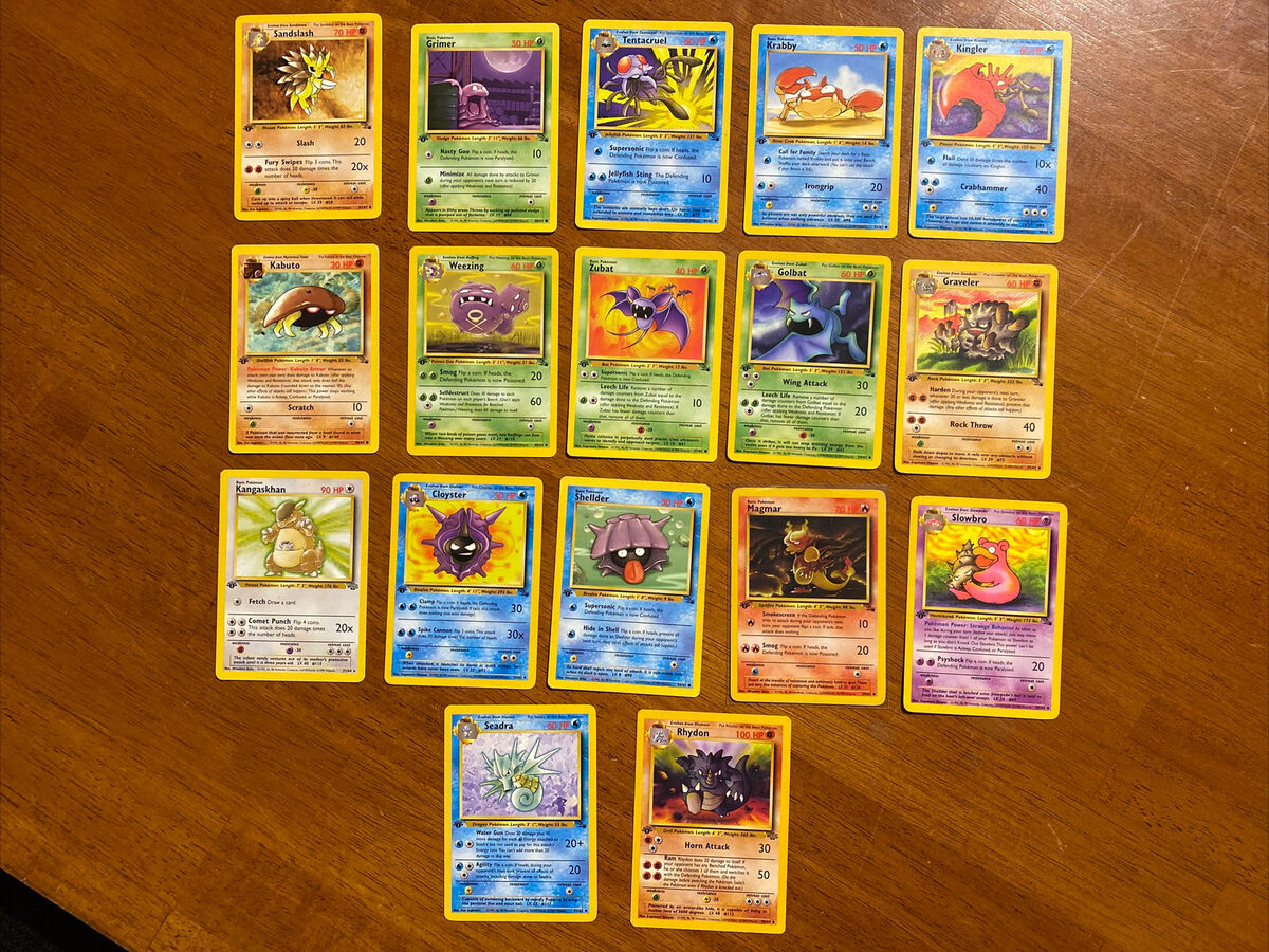 Cartas Pokemon - Baseset, Fossil, Jungle, Etc - Escorrega o Preço