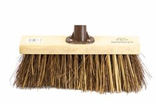 Newman and Cole 13" Bass & Cane Stiff Hard Yard Garden Broom Brush Head