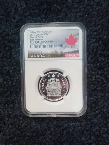 2019 CANADA 50 CENT .9999 SILVER PROOF HALF DOLLAR NGC PF70 UCAM FIRST RELEASES