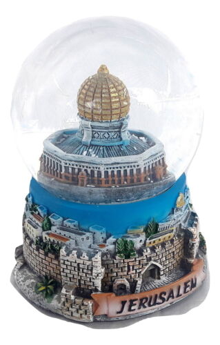 New Snowdome HolyLand Old city Jerusalem Dome of the Rock Al-Aqsa Snowglobe 95mm - Picture 1 of 3