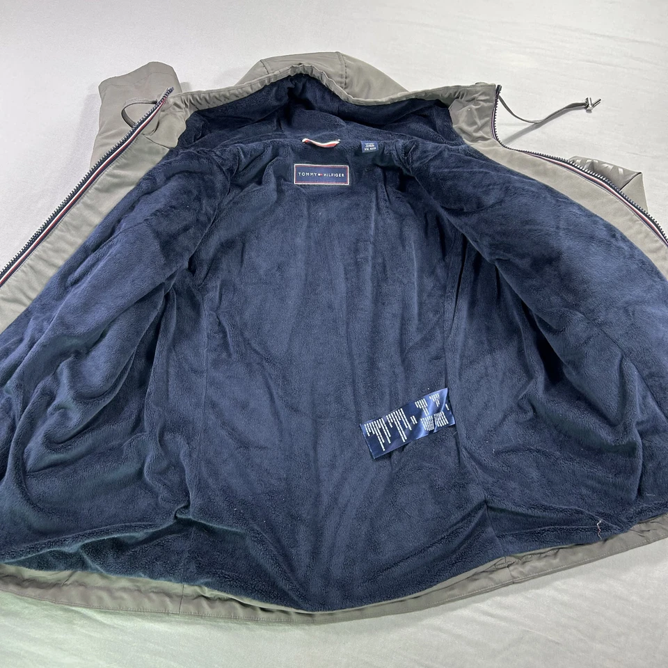 Tommy Hilfiger Chaqueta Mujer 2XL XXL Gris Forrado de Vellón Con Capucha Softshell Abrigo Foto 3 de 4