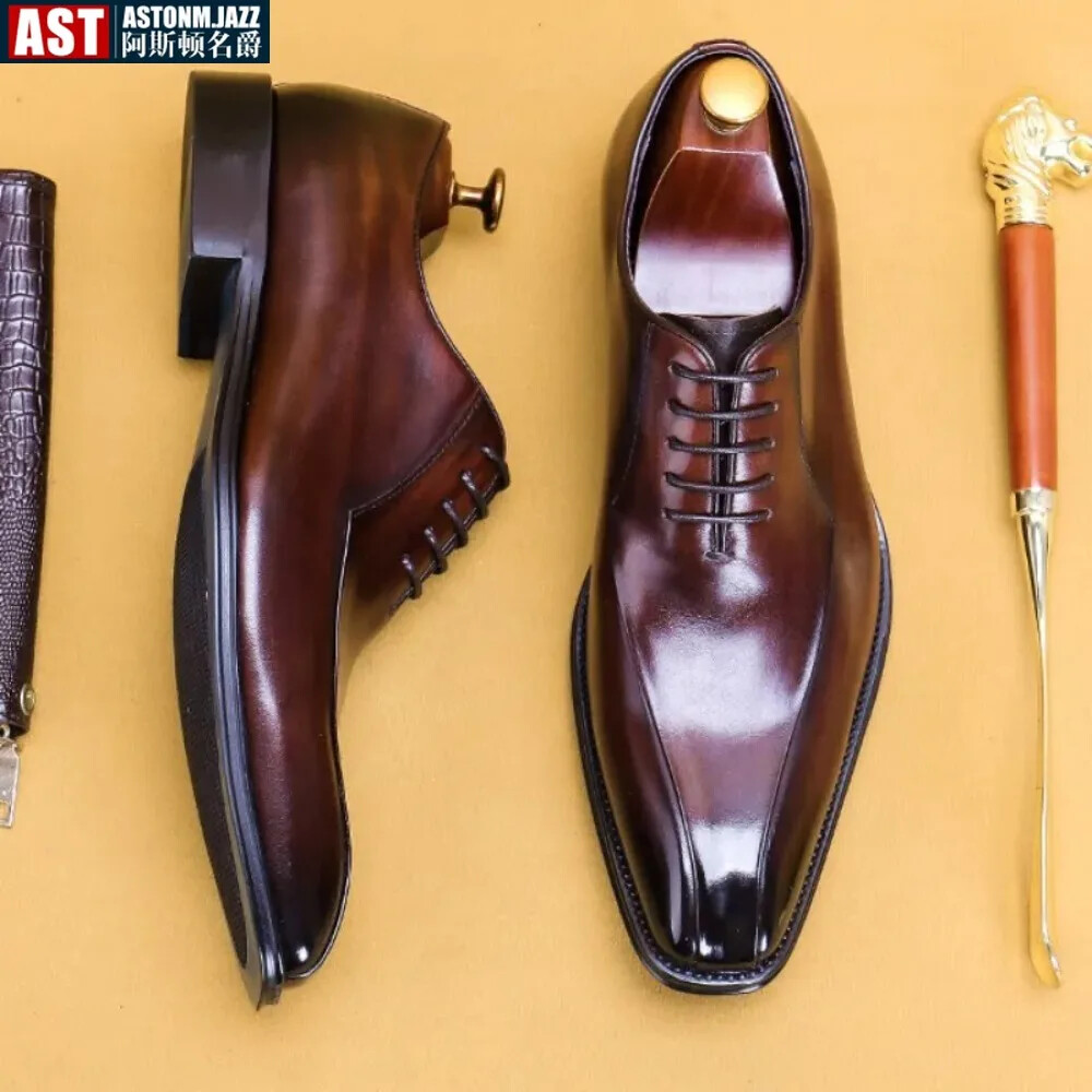 SAOLA Scarpe da uomo formali lusso pelle nero abito Oxford matrimonio scarpe sociali stringate