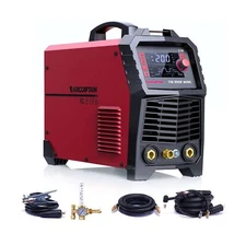 ARCCAPTAIN TIG Welder AC/DC 200Amp with Pulse, Aluminum TIG Welder 110V/220V ...