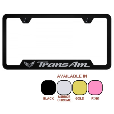 Pontiac Trans Am Laser Etched Logo Notched License Plate Frame Official Licensed