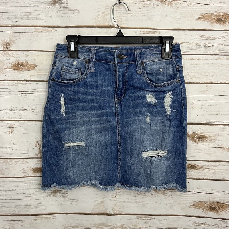 Mossimo Distressed Denim Mini Short Y2K 90s Skirt Size 4