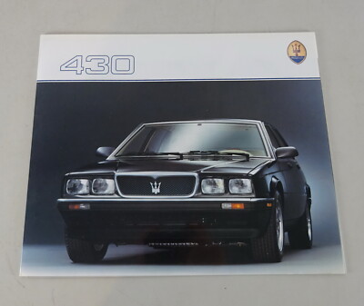 Prospekt / Broschüre Maserati 430 Limousine Stand 1987 Deutsch