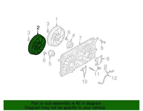 Hoja de ventilador genuina GM 2001-2007 Chevrolet Buick Pontiac Oldsmobile Aztek 10427835 Foto 2 de 2